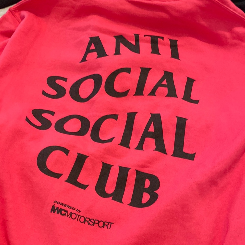 Anti social pink Large hoodie